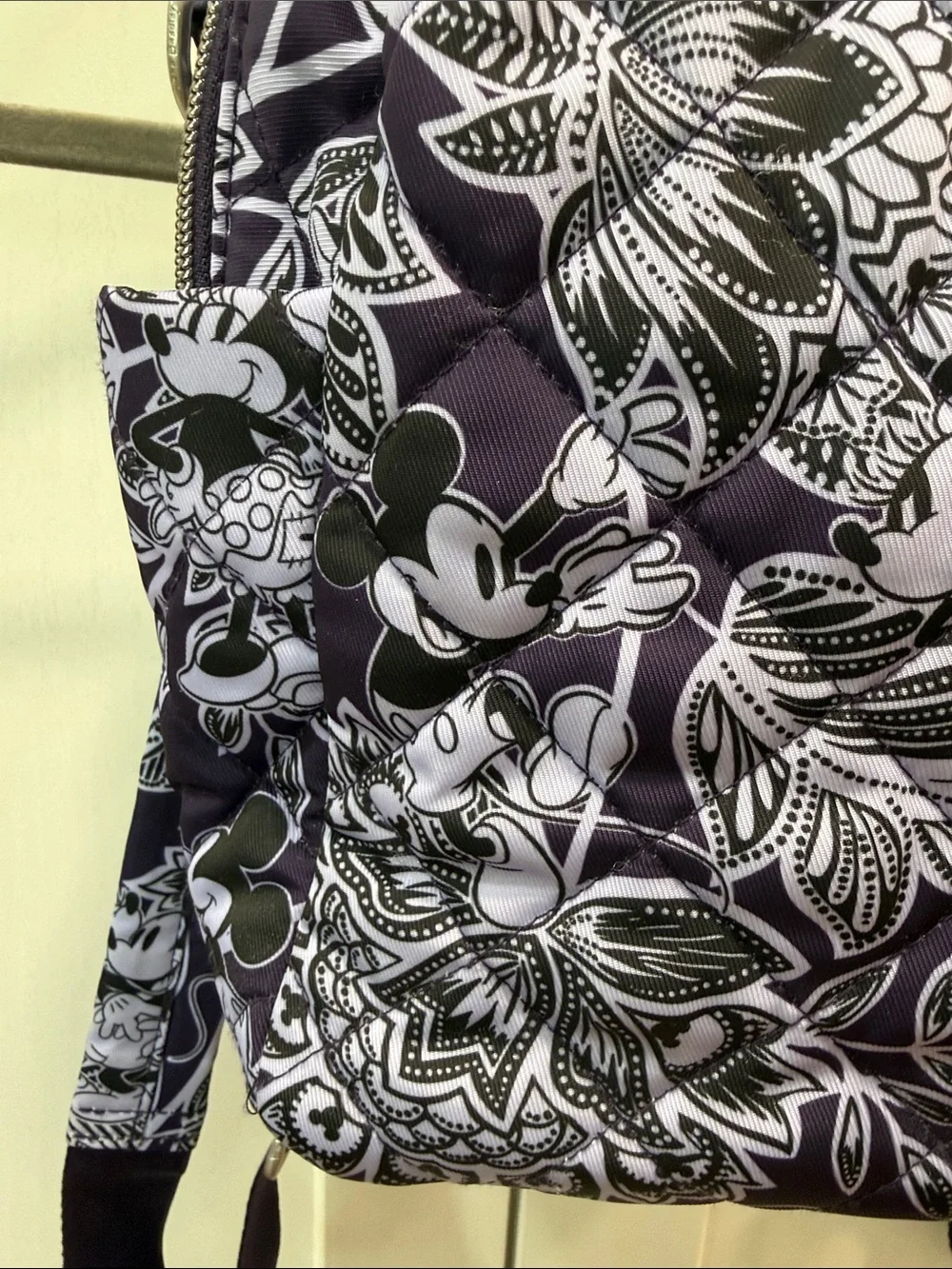 Disney Vera Bradley Mickey and Minnie Flirty Floral Quilted Mini Backpack -